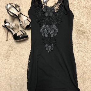 Black Soda Lace Cocktail Dress - S